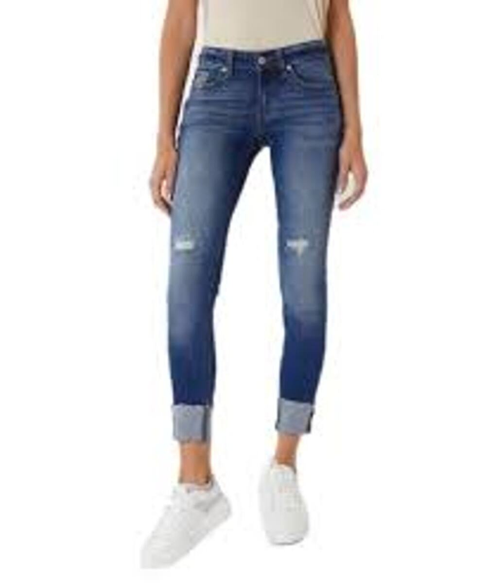 KanCan Gemma Low Rise Ankle Jeans Skinny Distressed Raw Hem Women 30